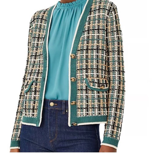 Ann taylor tweed cardigan - taylor,