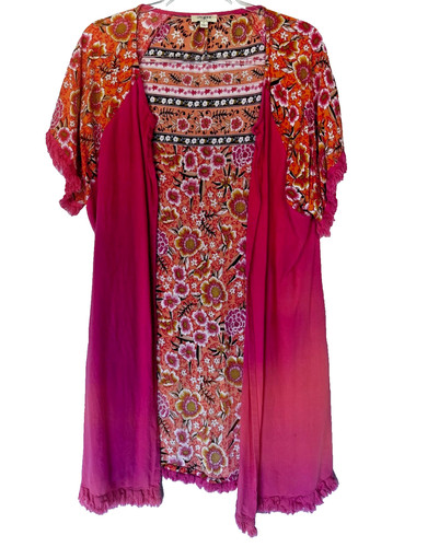 Umgee womens floral kimono - l,